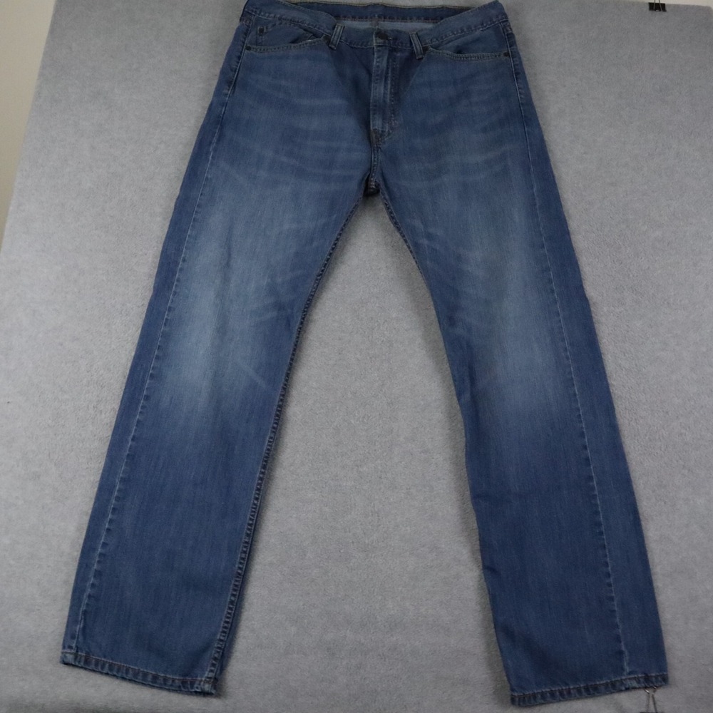 Levi's 505 Jeans‎ Mens 38x32 Regular Fit 5-Pocket Cotton Denim Blue
